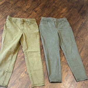 Talbots jeggings size 10 arming green colors